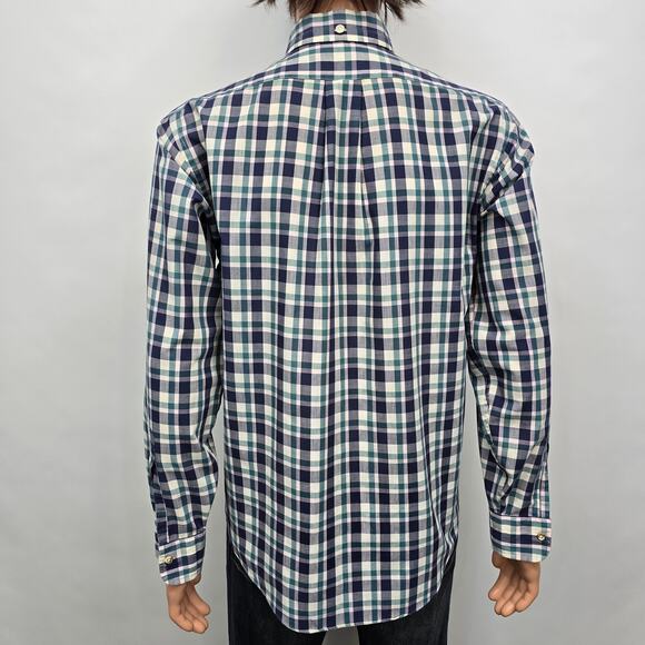 Vintage GANT Fox Hunt Plaid Shirt Men L Buttoned Pocket Button Down Long Sleeve - Picture 8 of 10